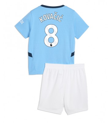 Manchester City Mateo Kovacic #8 Primera Equipación Niños 2024-25 Manga Corta (+ Pantalones cortos)